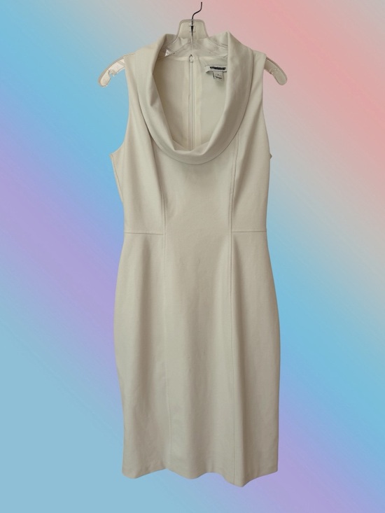 White House Black Market Dresses & Skirts - White House Black Market Cream Sleeveless Cowl Neck Sheath Dress, Sz 6